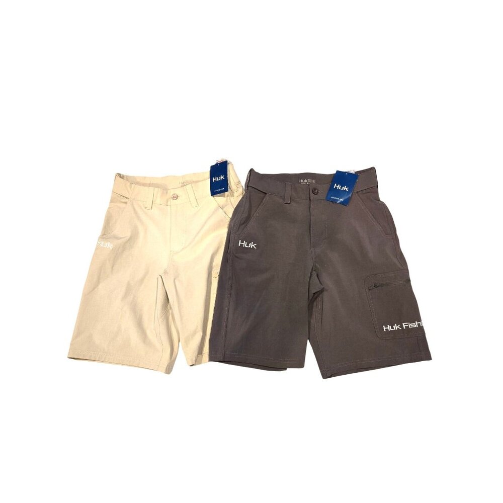 Lot of 2 HUK Men's Next Level Quick-Drying Performance Fishing Shorts, Small